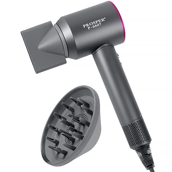 Secador de pelo Prosper P-6607 8.500 vatios 220 - 240 V ~ 50 60 Hz - Rosa Gris