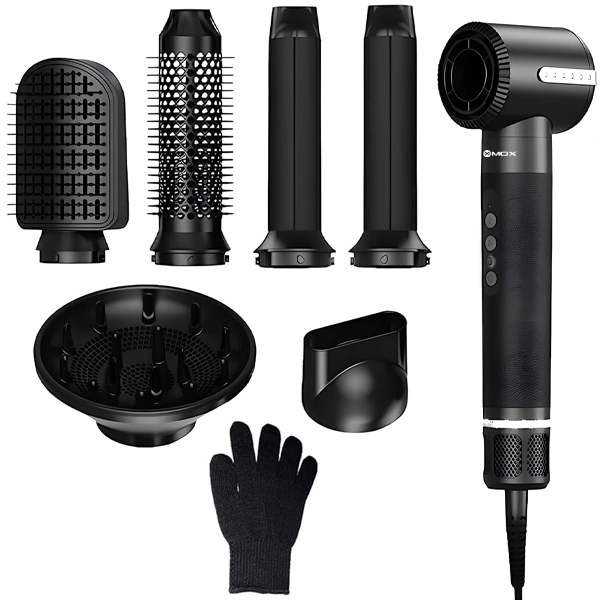 Secador de pelo MOX MO-PH71 7 en 1 37 vatios 220 V ~ 50 60 Hz - Negro