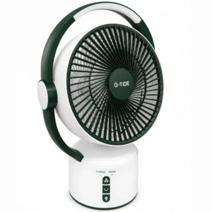 Mini Ventilador G-TiDE FS01 5 cuchillas recargables - Verde Blanco